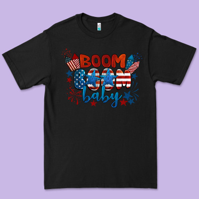 Boom Boom Baby 4th Of July Premium Tee Designed By Barkaloodesign