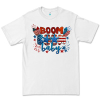 White boom boom baby 4th of july Premium Tee - BarkalooDesign
