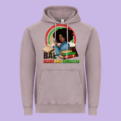Bae Black And Educated Vintage Hoodie Designed By Zillion Design Studio