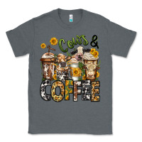 Charcoal Heather cows and coffee cups Classic Tee - Jasminsmagicworld