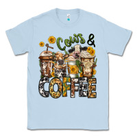 Dusty Blue cows and coffee cups Classic Tee - Jasminsmagicworld