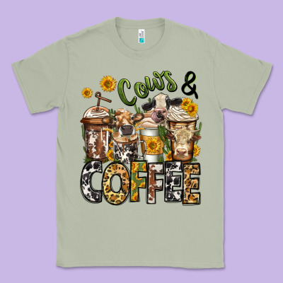 Cows And Coffee Cups Classic Tee Designed By Jasminsmagicworld