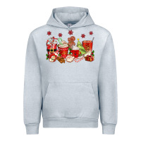 Heather Grey Christmas coffee cups Urban Hoodie - texasbilliewilder