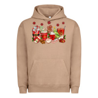 Pigment Burro Christmas coffee cups Urban Hoodie - texasbilliewilder