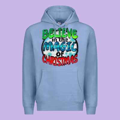 Believe In The Magic Of Christmas Premium Hoodie Designed By Barkaloodesign