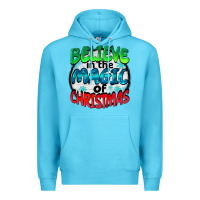 Ocean Blue believe in the magic of christmas Premium Hoodie - BarkalooDesign