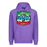 Purple believe in the magic of christmas Premium Hoodie - BarkalooDesign