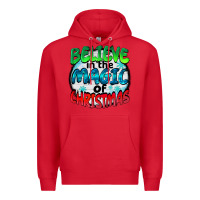 Red believe in the magic of christmas Premium Hoodie - BarkalooDesign
