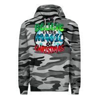 Slate Camo believe in the magic of christmas Premium Hoodie - BarkalooDesign