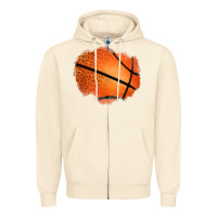 Sandshell leopard basketball patch Zipper Hoodie - Jasminsmagicworld