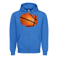True Royal leopard basketball patch Zipper Hoodie - Jasminsmagicworld