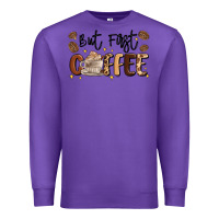 Purple but first coffee Premium Sweatshirt - MaliasSmallBusiness