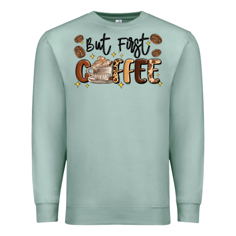 But First Coffee Premium Sweatshirt by MaliasSmallBusiness | Teevron