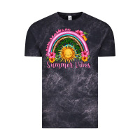 Cloud Black summer vibes  rainbow Vintage Tee - HRA Design Shop