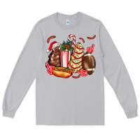 Moon Dust Christmas tree cake American football  ball and hot dogs ado Long Sleeve Tee - AdoDesignShop