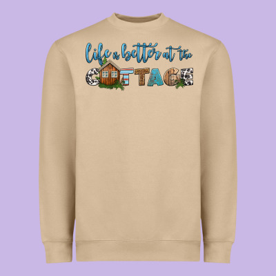 Life Is Better At The Cottage Heavyweight Sweatshirt Designed By Hra Design Shop