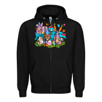 Black Easter gnomies with truck Zipper Hoodie - NancyCooperArtShop