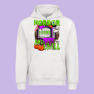 Horror Movies And Chill Urban Hoodie Designed By Nancycooperartshop