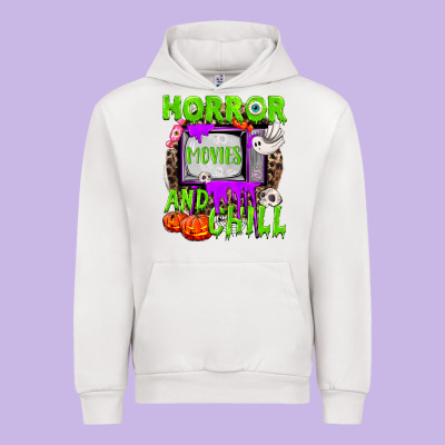 Horror Movies And Chill Urban Hoodie Designed By Nancycooperartshop