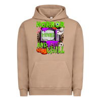 Pigment Burro Horror movies and chill Urban Hoodie - NancyCooperArtShop