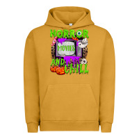 Pigment Peanut Butter Horror movies and chill Urban Hoodie - NancyCooperArtShop