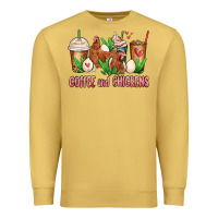 Antique Gold chicken   coffee cups Premium Sweatshirt - MaliasSmallBusiness