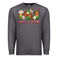 Charcoal Heather chicken   coffee cups Premium Sweatshirt - MaliasSmallBusiness