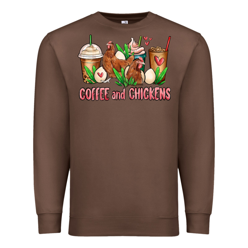 Chicken   Coffee Cups Premium Sweatshirt by MaliasSmallBusiness | Teevron