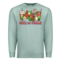Seafoam chicken   coffee cups Premium Sweatshirt - MaliasSmallBusiness