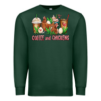 Sports Green chicken   coffee cups Premium Sweatshirt - MaliasSmallBusiness