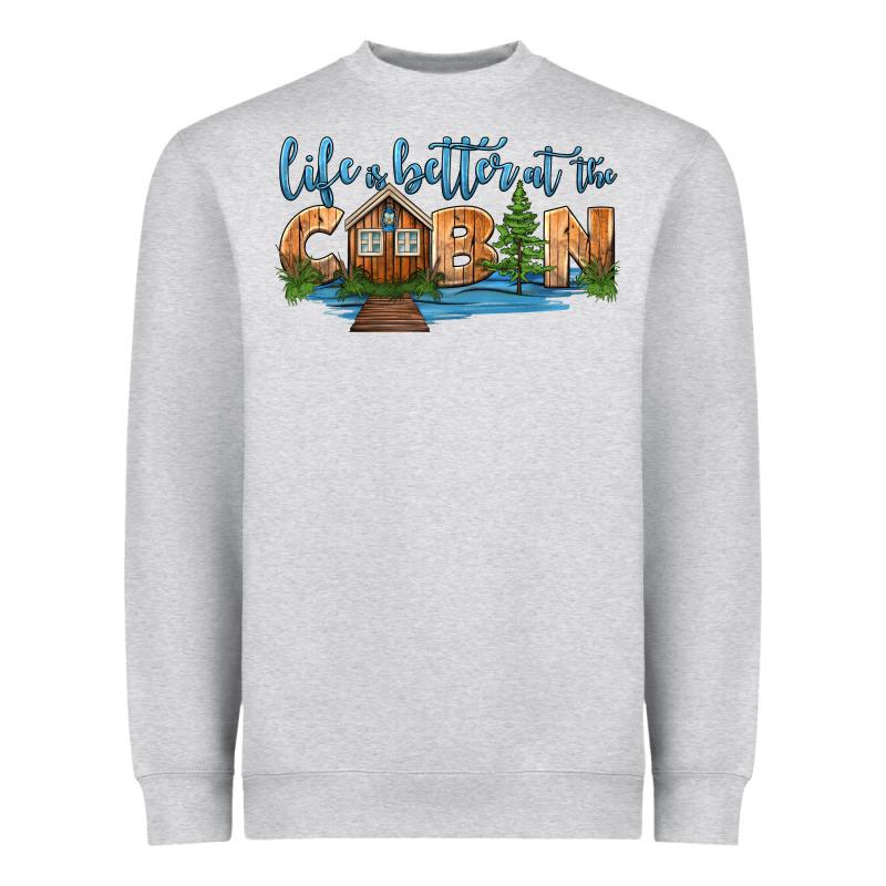 Life Is Better At The Cabin Heavyweight Sweatshirt by HRA Design Shop | Teevron