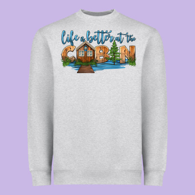 Life Is Better At The Cabin Heavyweight Sweatshirt Designed By Hra Design Shop