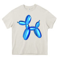 Cream Blue Dog Balloon Heavy Core Tee - Artiststas