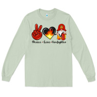 Matcha peace love firefighter Long Sleeve Tee - Artiststas