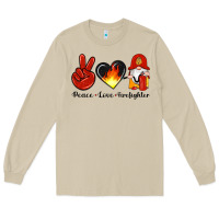 Mushroom peace love firefighter Long Sleeve Tee - Artiststas