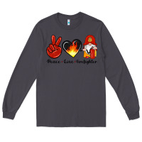 Smoke peace love firefighter Long Sleeve Tee - Artiststas