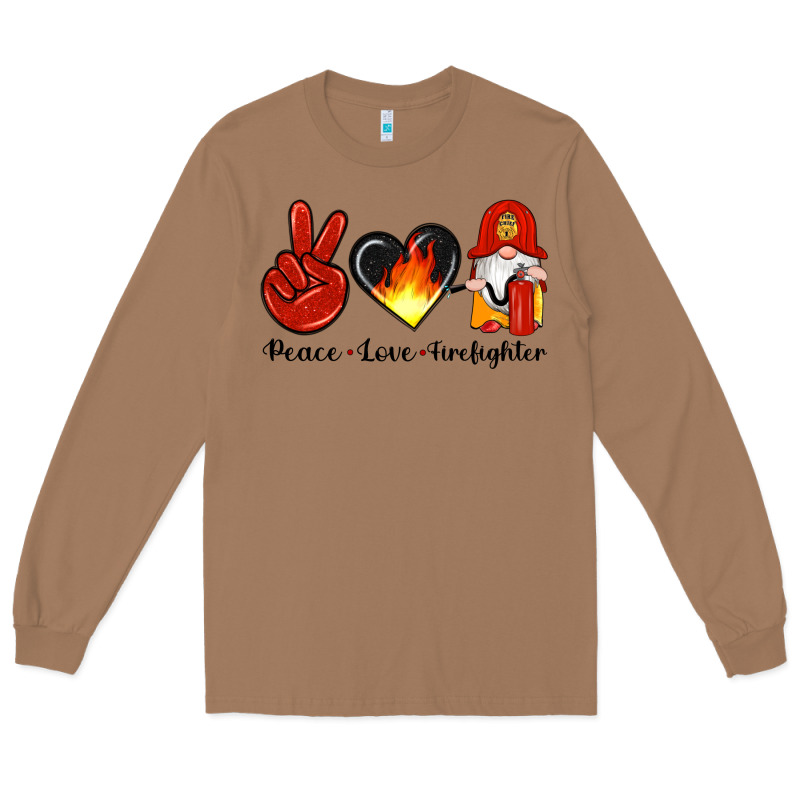 Peace Love Firefighter Long Sleeve Tee by Artiststas | Teevron