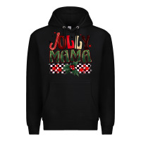 Black Christmas jolly mama Premium Hoodie - BarkalooDesign