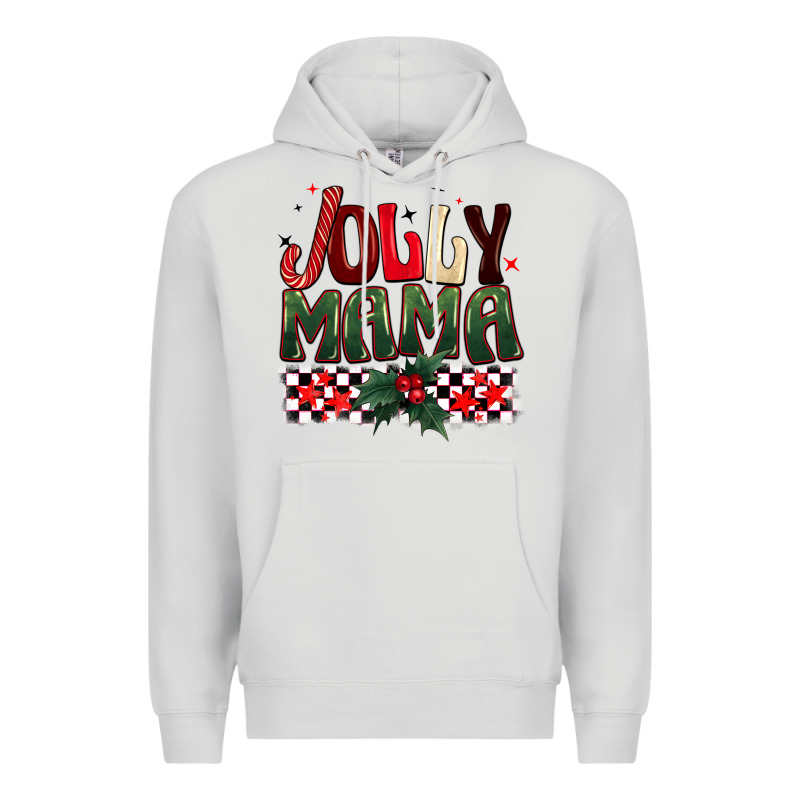 Christmas Jolly Mama Premium Hoodie by BarkalooDesign | Teevron