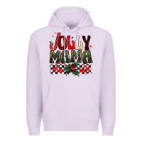Lilac Christmas jolly mama Premium Hoodie - BarkalooDesign