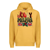 Mustard Christmas jolly mama Premium Hoodie - BarkalooDesign