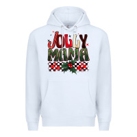 White Christmas jolly mama Premium Hoodie - BarkalooDesign