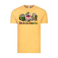 Vintage Mustard mexican día de los muertos coffee cups Vintage Tee - FaDigitalArtStudio