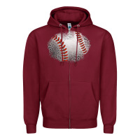Burgundy leopard baseball patch Zipper Hoodie - Jasminsmagicworld