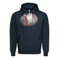 Navy leopard baseball patch Zipper Hoodie - Jasminsmagicworld