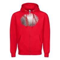 Red leopard baseball patch Zipper Hoodie - Jasminsmagicworld