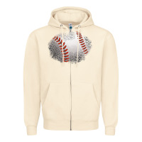 Sandshell leopard baseball patch Zipper Hoodie - Jasminsmagicworld