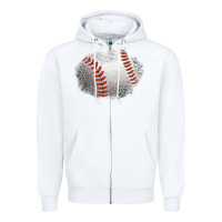 White leopard baseball patch Zipper Hoodie - Jasminsmagicworld