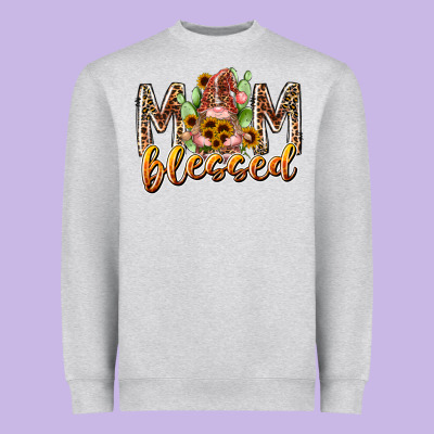 Mom Blessed Heavyweight Sweatshirt Designed By Racoondesign