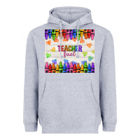 Heather Grey teacher fuel Heavyweight Hoodie - NancyCooperArtShop